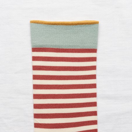 socks - bonne maison - Stripe - Red - women - men - mixed socks - bonne maison - Stripe - Red - women - men - mixed