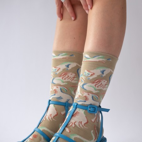 socks - bonne maison - Maelström - Green - women - men - mixed socks - bonne maison - Maelström - Green - women - men - mixed