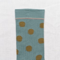 socks - bonne maison -  Polka Dot - Blue - women - men - mixed