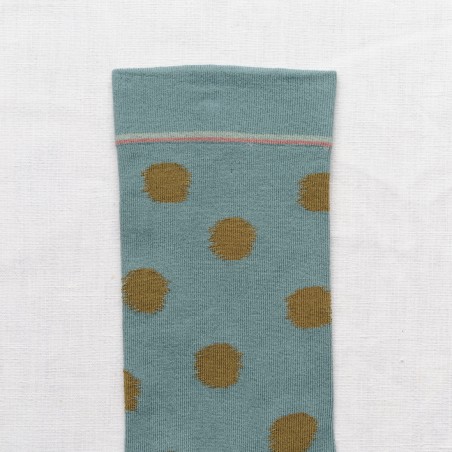 socks - bonne maison -  Polka Dot - Blue - women - men - mixed