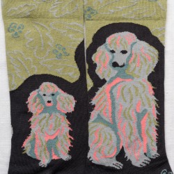 socks - bonne maison -  Dog - Green - women - men - mixed