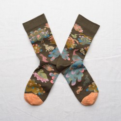 chaussettes - bonne maison -  Paon - Vert - femme - homme - mixte