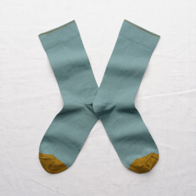 chaussettes - bonne maison -  Uni - Bleu - femme - homme - mixte