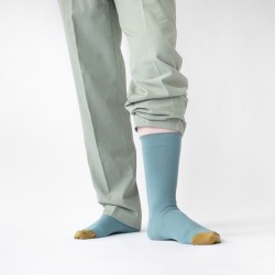 socks - bonne maison -  Plain - Blue - women - men - mixed