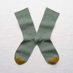 socks - bonne maison -  Plain - Green - women - men - mixed