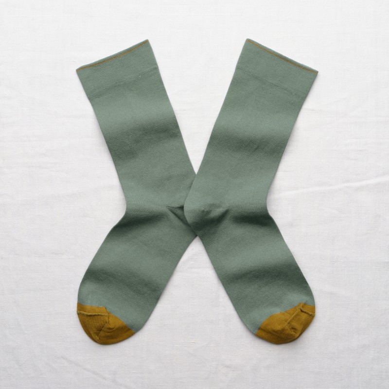 chaussettes - bonne maison -  Uni - Vert - femme - homme - mixte