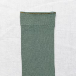 socks - bonne maison -  Plain - Green - women - men - mixed