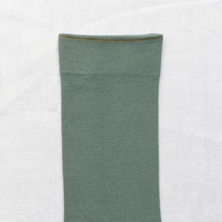 socks - bonne maison -  Plain - Green - women - men - mixed