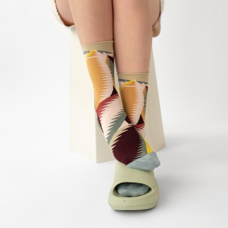 chaussettes - bonne maison -  Abstrait - Blanc - femme - homme - mixte