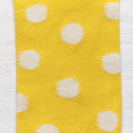 socks - bonne maison -  Polka dot - Yellow - women - men - mixed