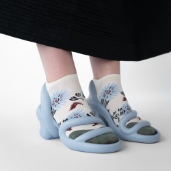 socks - bonne maison -  Flowers - white - woman - man - mixed