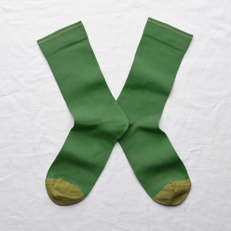 chaussettes - bonne maison -  Uni - Vert - femme - homme - mixte