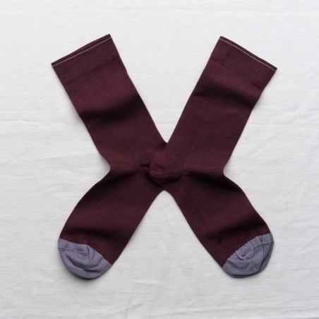 chaussettes - bonne maison -  Uni - Violet - femme - homme - mixte