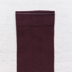 socks - bonne maison -  Plain - Purple - women - men - mixed