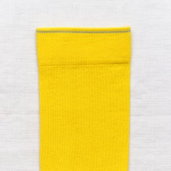 socks - bonne maison -  plain- yellow - woman - man - mixed