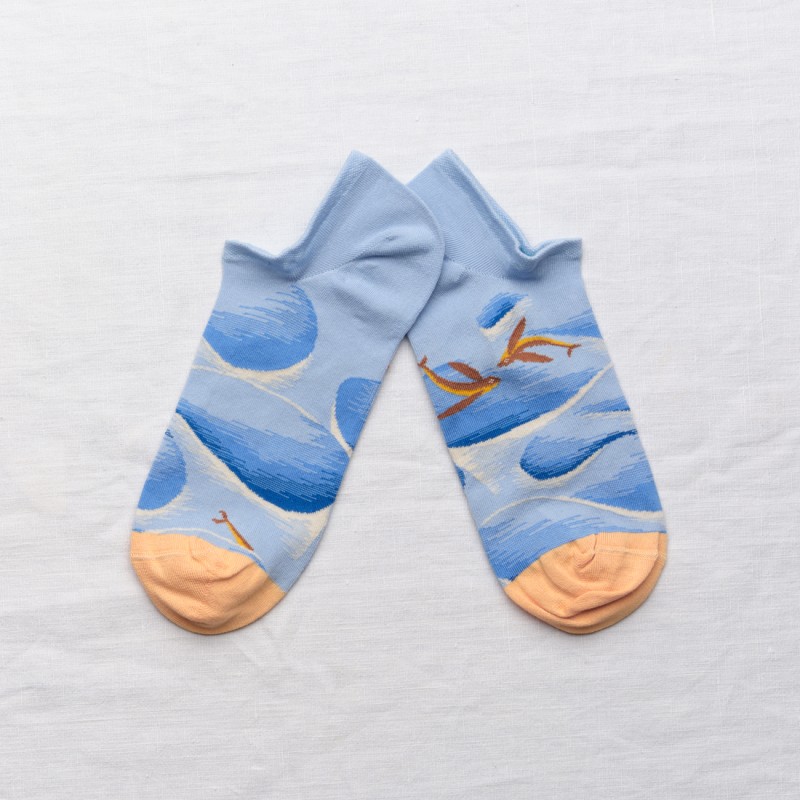 socks - bonne maison -  Sea - Blue - women - men - mixed