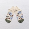 chaussettes - bonne maison -  Fleurs - Blanc - femme - homme - mixte
