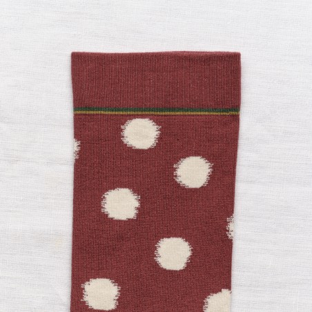 socks - bonne maison -  Polka dot - Purple - women - men - mixed