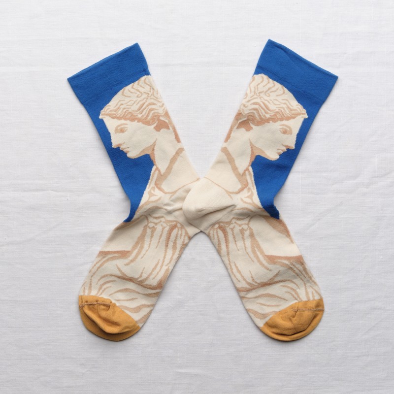 chaussettes - bonne maison -  Statue - Bleu - femme - homme - mixte