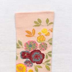 chaussettes - bonne maison -  Pensée - Rose - femme - homme - mixte