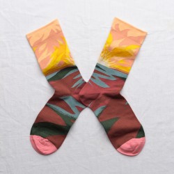 chaussettes - bonne maison -  Soleil - Orange - femme - homme - mixte