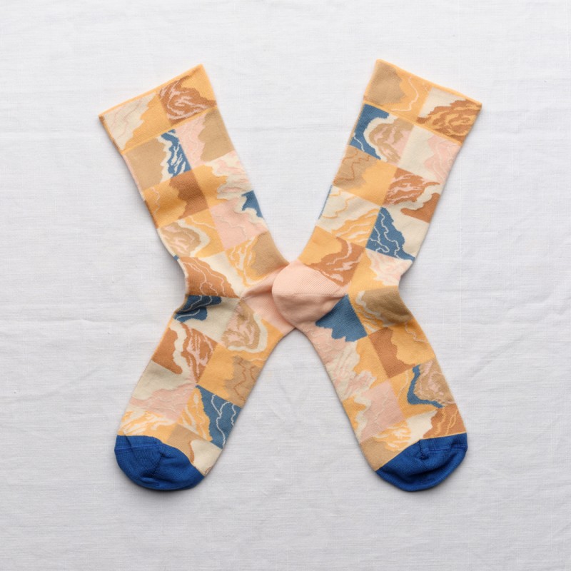 chaussettes - bonne maison -  Carreaux - Multico - femme - homme - mixte