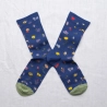 Chaussette semis bleu
