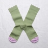 Chaussettes unies Vert Vieilli