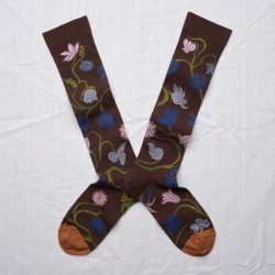 Chestnut Floral Knee-High