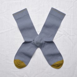 Blue-grey Plain Socks