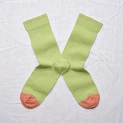 Lime Plain Socks