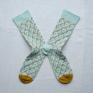 Chaussette Trellis Fleuri Aqua