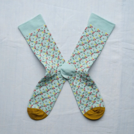 Chaussette Trellis Fleuri Aqua Chaussette Trellis Fleuri Aqua