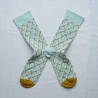 Chaussette Trellis Fleuri Aqua