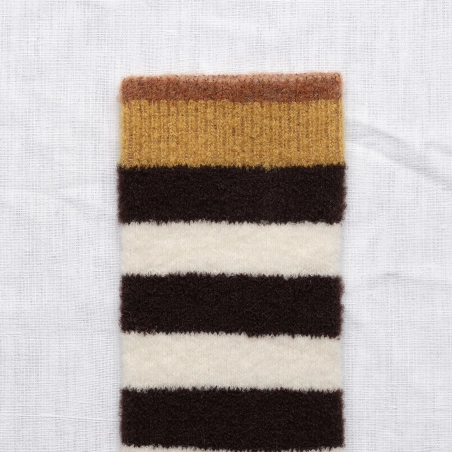 Black Striped Mousse Sock