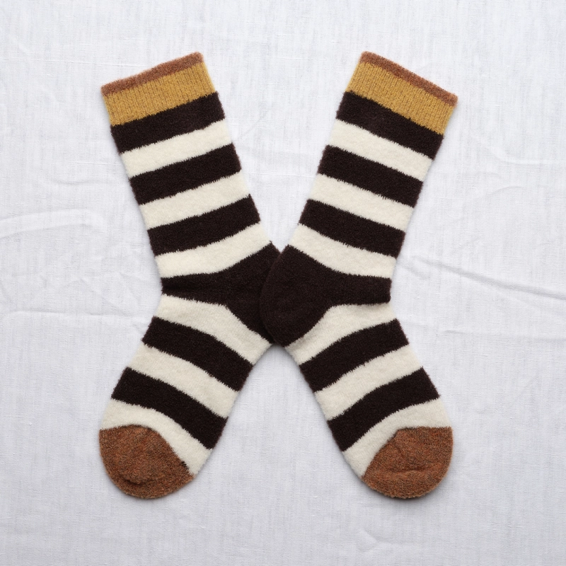 Chaussettes Mousse Rayures Noires
