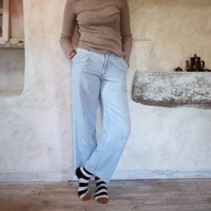 Chaussettes Mousse Rayures Noires