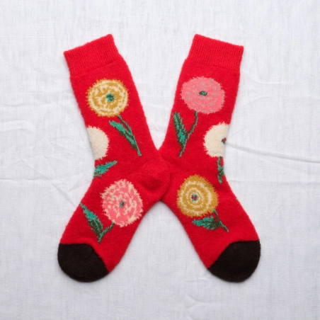Chaussettes Mousse Fleurs