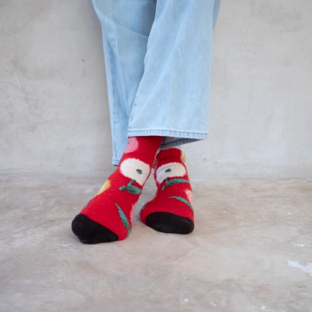 Chaussettes Mousse Fleurs