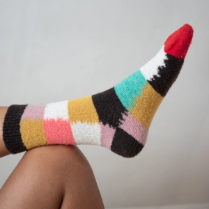 Chaussettes Mousse Carreaux