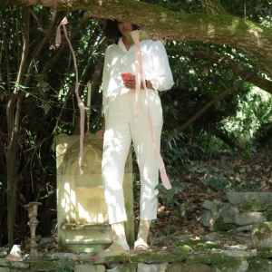 Chaussettes Fleurs Rose Bouton