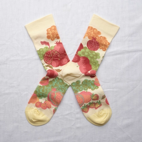 Chaussettes Fruits Ecru - Petit Trianon