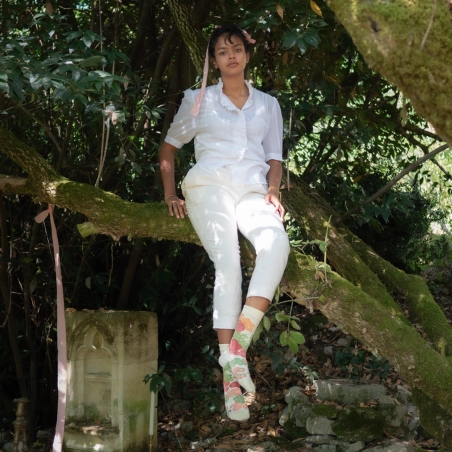 Chaussettes Fruits Ecru