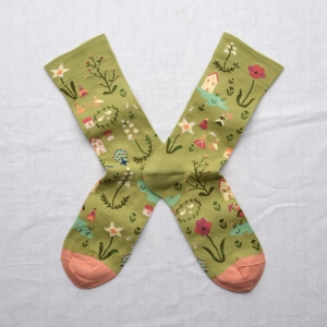 Chaussettes campagne fleurie