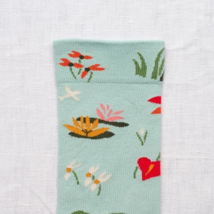 Aqua Seedling Socks