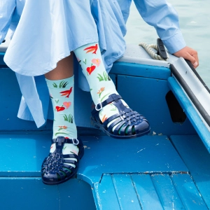 Aqua Seedling Socks