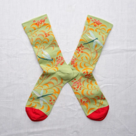 Dragonfly Lime Socks