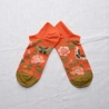Orange Butterfly Ankle Socks