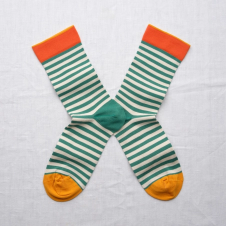 Teal Stripes Socks