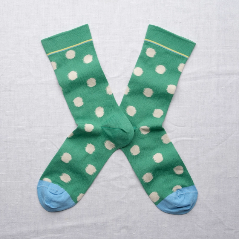 Ming Green Dots Socks